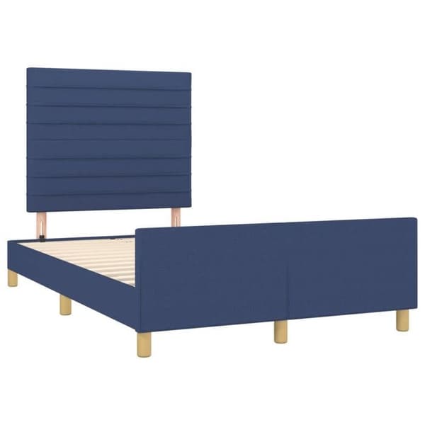 Maison Exclusive - Sängram utan madrass blå 120x190 cm tyg