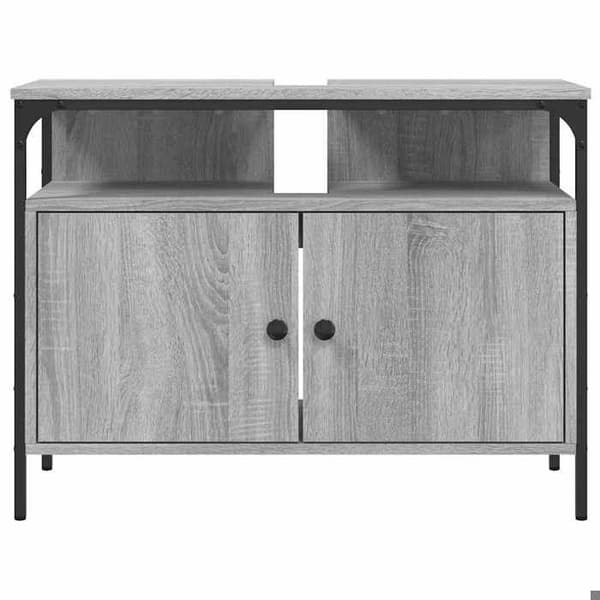 Maison Exclusive - Badrumsspegelskåp Sonoma grå 80x30x60 cm