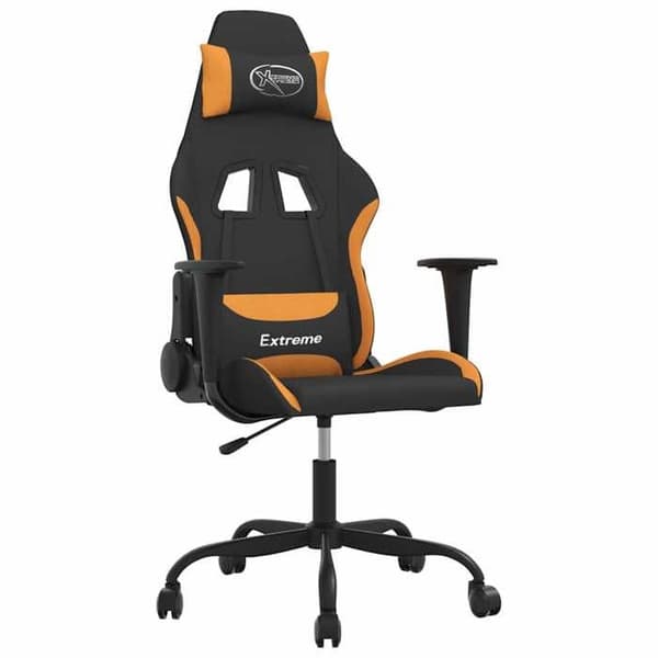 Maison Exclusive - Spilmassage stol i sort og orange stof