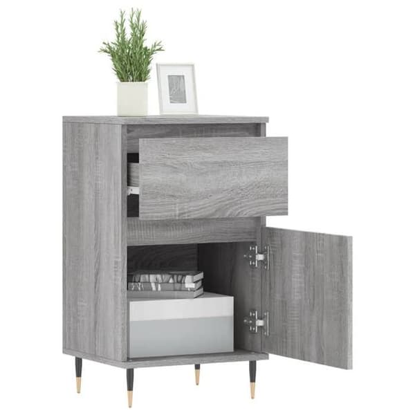 Maison Exclusive - Buffeter 2 stk sonoma grå 40x35x70 cm ingeniørtræ