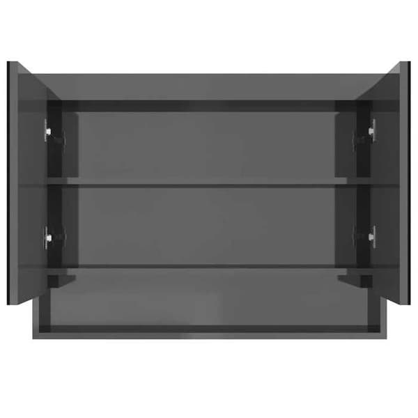 Maison Exclusive - Badeværelsesspejlskab 80x15x60 cm MDF Grå højglans