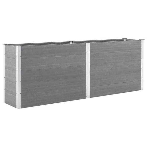 Maison Exclusive - Nostettu puutarhavuode 250x50x91 cm WPC Harmaa