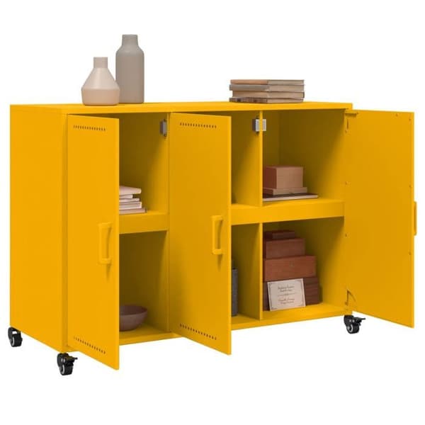 Maison Exclusive - Buffé gul senap 100,5x39x72 cm stål