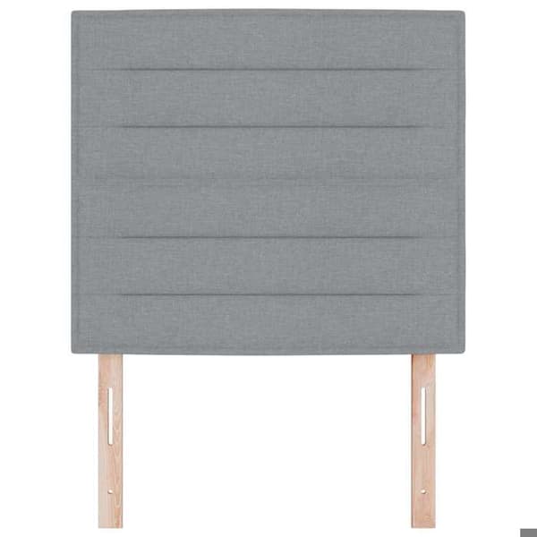 Maison Exclusive - LED-hovedgærde med LED-strips Lys grå 100 cm stof