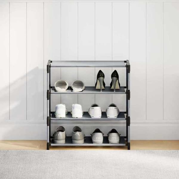Maison Exclusive - Skohylde 4 niveauer grå 54x28x55 cm non-woven stof