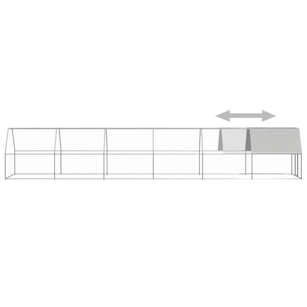 Maison Exclusive - Utomhus hönshus 2x12x2 m Galvaniserat stål