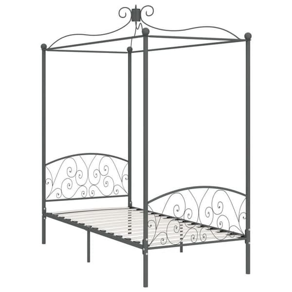 Maison Exclusive - Himmelstativseng uden madras grå metal 90x200 cm