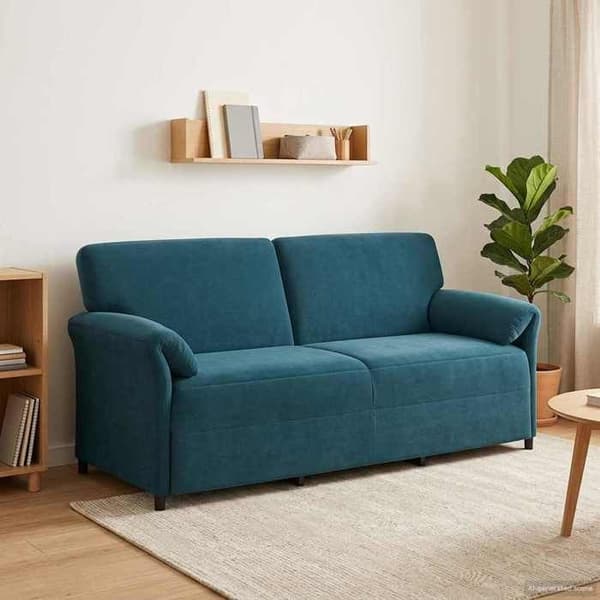 Maison Exclusive - Sofa 3 pladser Blå 198 x 83 x 95 cm Velour