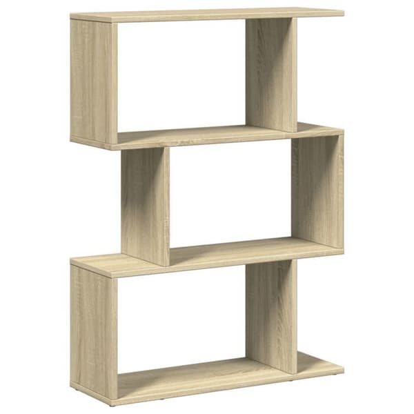 Maison Exclusive - Rumseparator reol 3 niveauer egetræ sonoma 70x24x97 cm