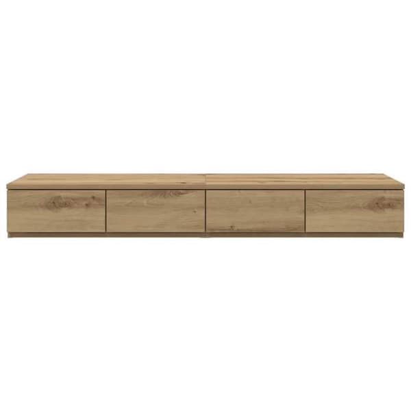 Maison Exclusive - Håndlavede egetræssengekasser 120 x 36,5 x 16,5 cm Ek