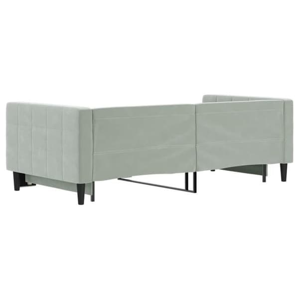 Maison Exclusive - Dagbädd med utdragssäng ljusgrå 90x190 cm sammet