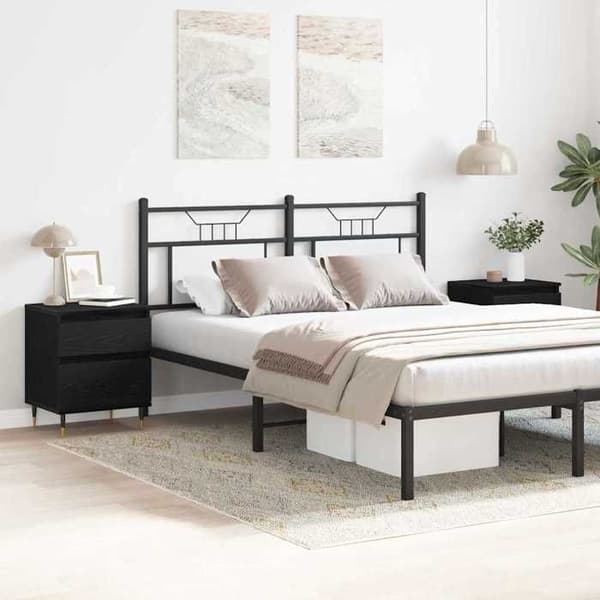 Maison Exclusive - Natbord 2 stk Sort eg 40 x 35 x 50 cm