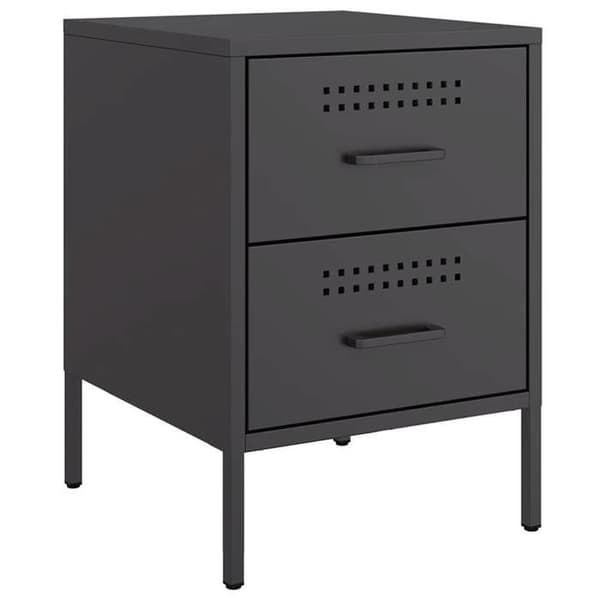 Maison Exclusive - Sort natbord 36x39x50,5 cm stål