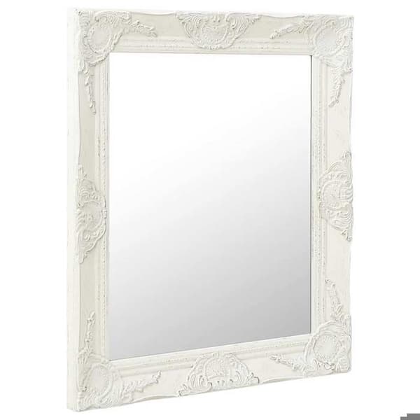 Maison Exclusive - Barockstil väggspegel 50x60 cm Vit
