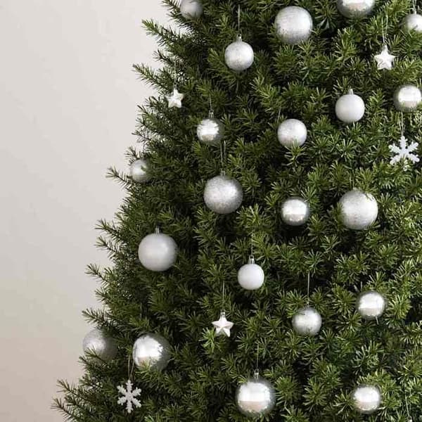 Maison Exclusive - Set med 111 stycken julkulor i silver av polystyren Silver