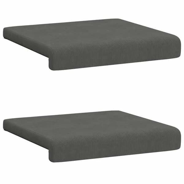 Maison Exclusive - Bänkdyna 2 st sammetstyg Mörkgrå Djup 35 cm