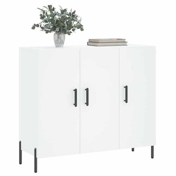Maison Exclusive - Buffé vit 90x34x80 cm ingenjörsträ