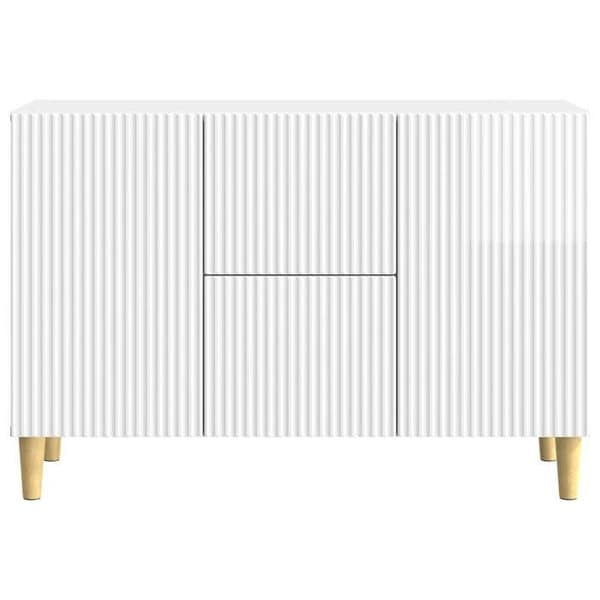 Maison Exclusive - Buffé Vit glänsande 89 x 34,5 x 60 cm Ingenjörsträ Vit