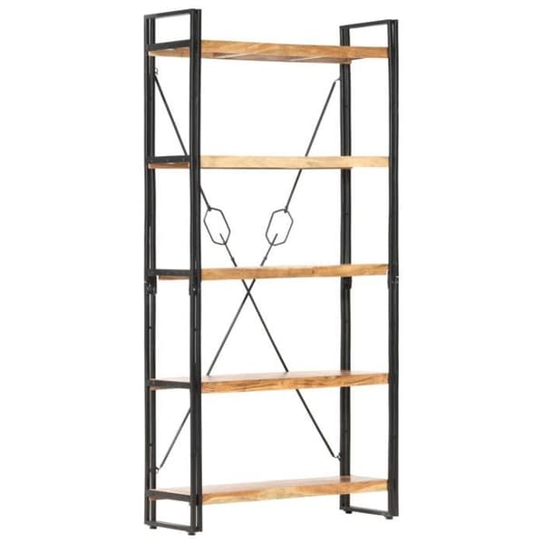 Maison Exclusive - Bibliotek 5 niveauer 90x30x180 cm Solid akacietræ brun