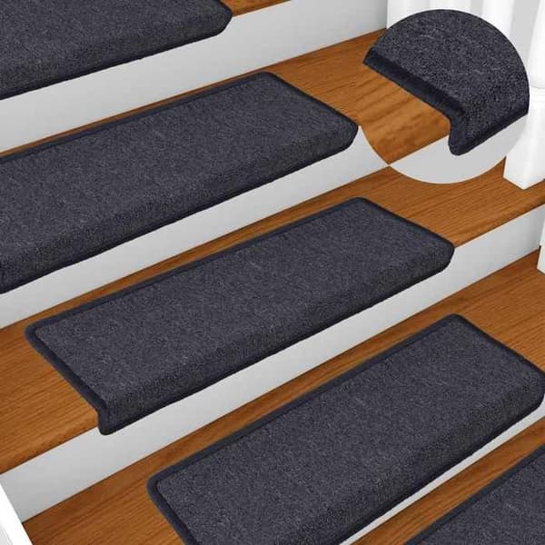 Maison Exclusive - Trappmatta 30 stycken 65 x 21 x 4 cm Mörkgrå och blå Rektangulär kant