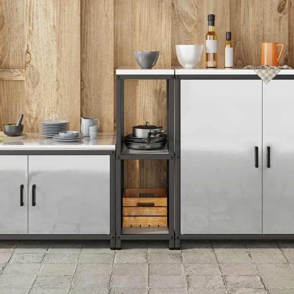 Köksställ - EXKLUSIVT HEM - HATTEM - Silver/Grå - 30x50x92 cm - Robust stål