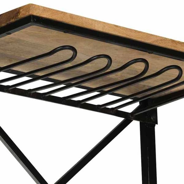 Maison Exclusive - Vinreol Traktor Gul 49x31x172 cm Solid Mangotræ Gul