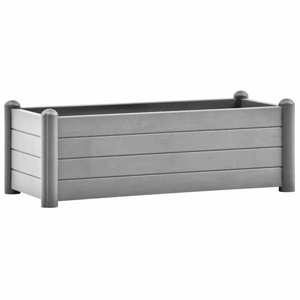 Maison Exclusive - Upphöjd trädgårdssäng PP Grå sten 100x43x35 cm