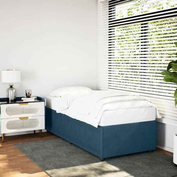 Maison Exclusive - Sengestel uden madras blå 100x200 cm fløjl Blå