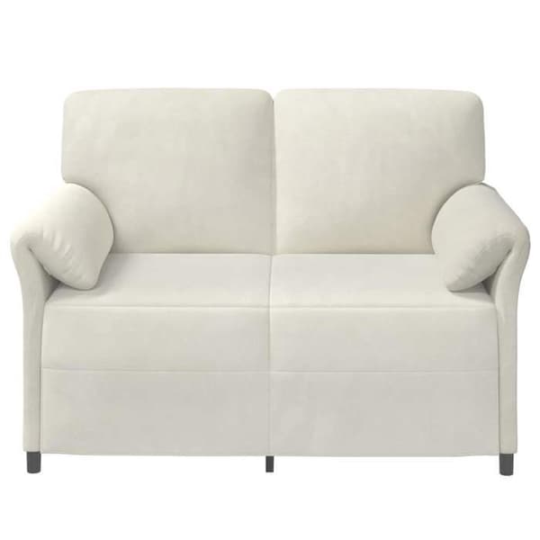 Maison Exclusive - Soffa 2 platser Crème Sammet Grädde
