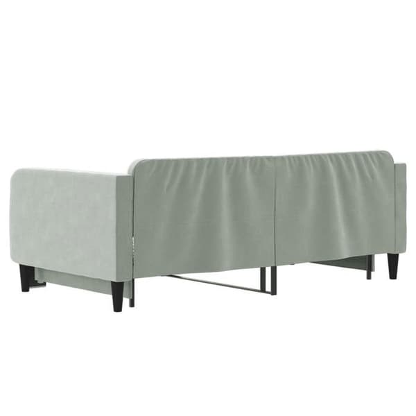 Maison Exclusive - Dagbädd med utdragssäng ljusgrå 90x190 cm sammet