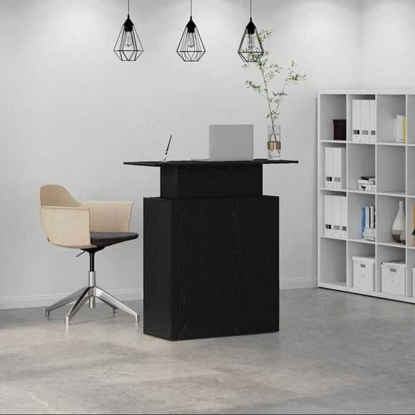 Maison Exclusive - Sort receptionsbord 100x40x104 cm Ingeniørtræ
