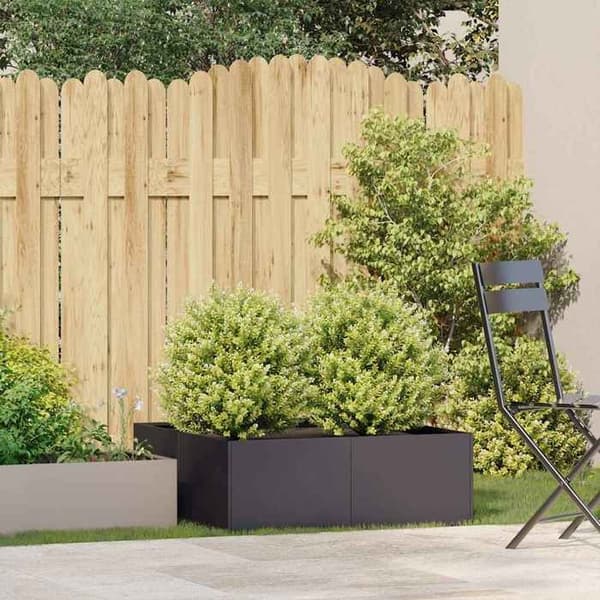 Maison Exclusive - Sort jardinière 80x80x30 cm stål