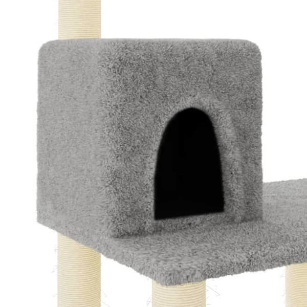Maison Exclusive - Kattekradse med sisal i lys grå 118,5 cm Ljusgrått