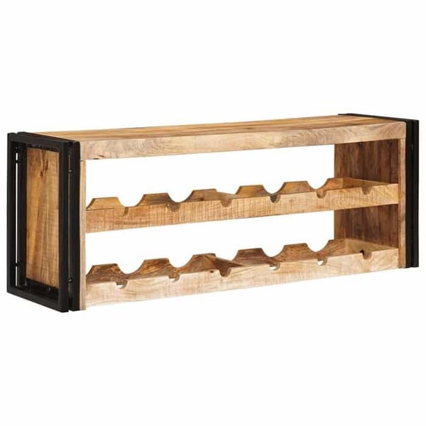 Maison Exclusive - Vinreol 100 x 45 x 33 cm Solid rå mango træ varm brun