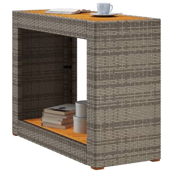 Maison Exclusive - Trädgårds sidobord med grå träskiva 100x40x75 cm