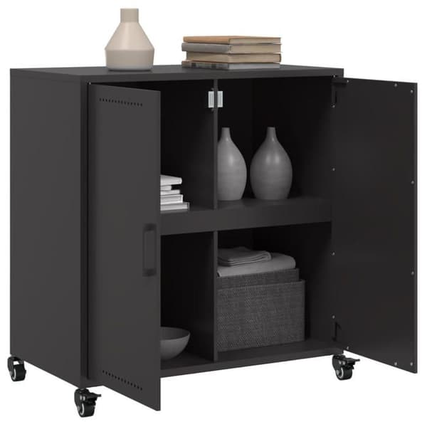 Maison Exclusive - Buffé svart 68x39x72 cm stål