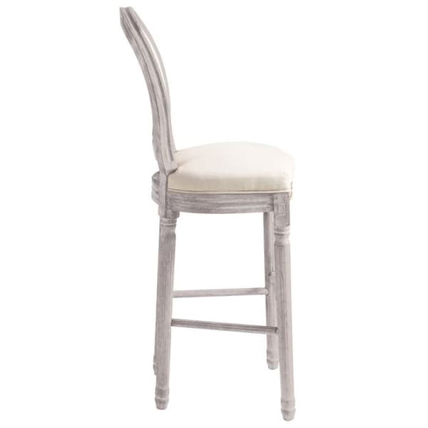 Barstol - Exklusivt Hem - Set om 2 - Krämvit - Klädd sits 77 cm Vit grädde
