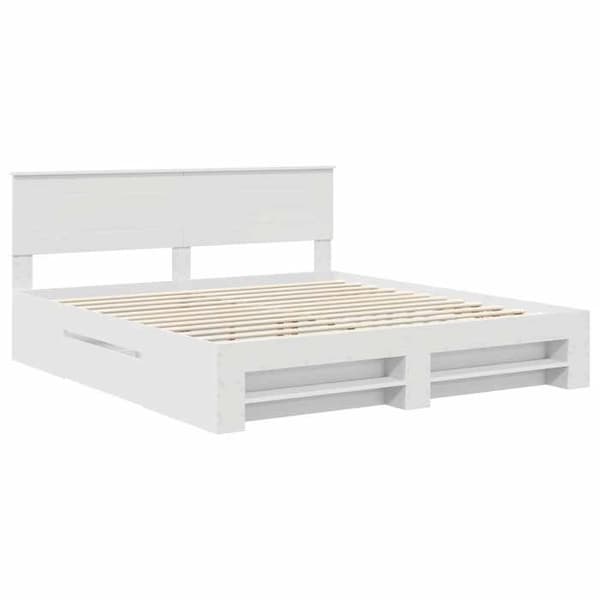 Maison Exclusive - Sängram Vit 180 x 200 cm Ingenjörsträ Vit