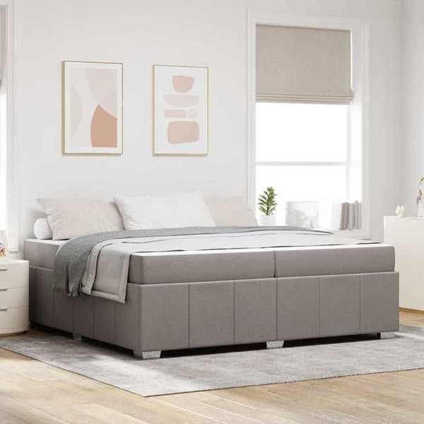 Maison Exclusive - Sängram Taupe 200 x 200 cm tyg Mol
