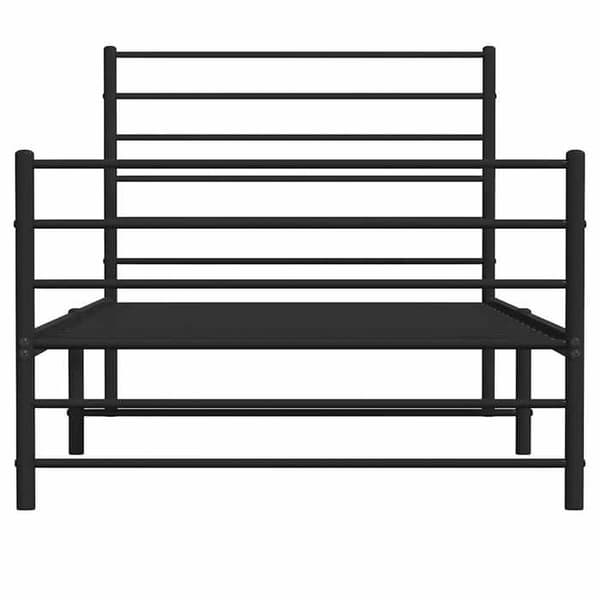 Sengestel - EKSKLUSIV HUS - 100x200 cm - Stål - Sort - Lamelseng Svart