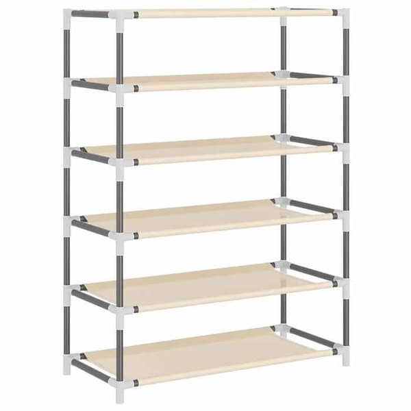Maison Exclusive - Kengäteline Kermainen 60x28x90 cm Kangas Grädde