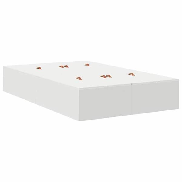 Maison Exclusive - Sängram med förvaring Vit 120 cm Ingenjörsträ