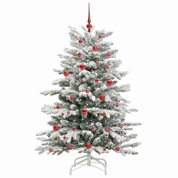 Konstgjord julgran - EXKLUSIV HEM - 150 cm - Vit - Ledade grenar - USB LED-belysning Vit