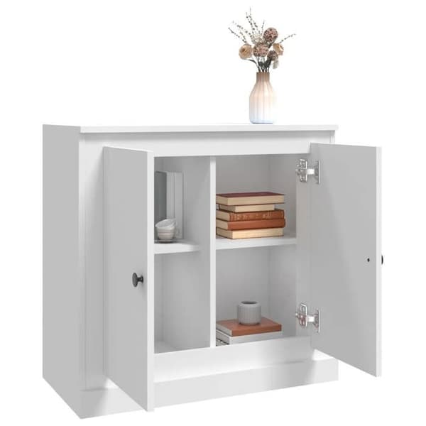 Maison Exclusive - Buffé vit 70x35,5x67,5 cm ingenjörsträ
