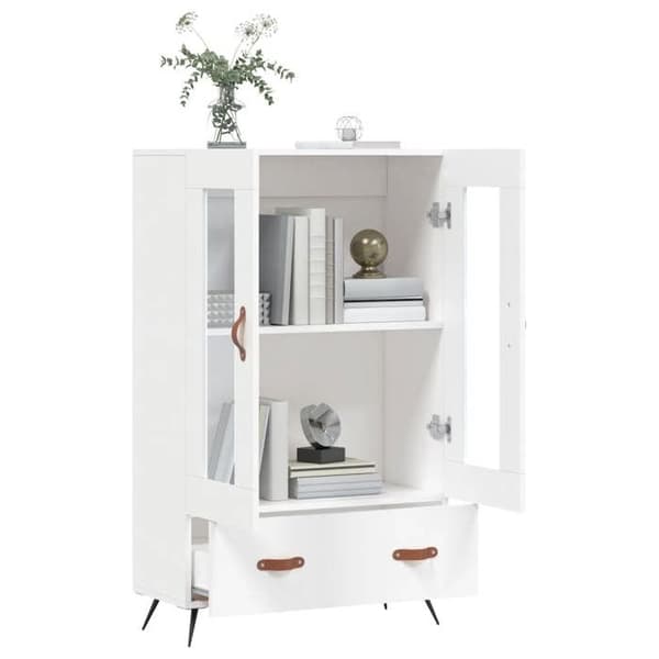 Maison Exclusive - Buffé hög vit 69,5x31x115 cm ingenjörsträ Vit