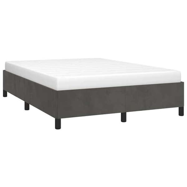 Maison Exclusive - Sängram utan madrass mörkgrå 140x190 cm sammet