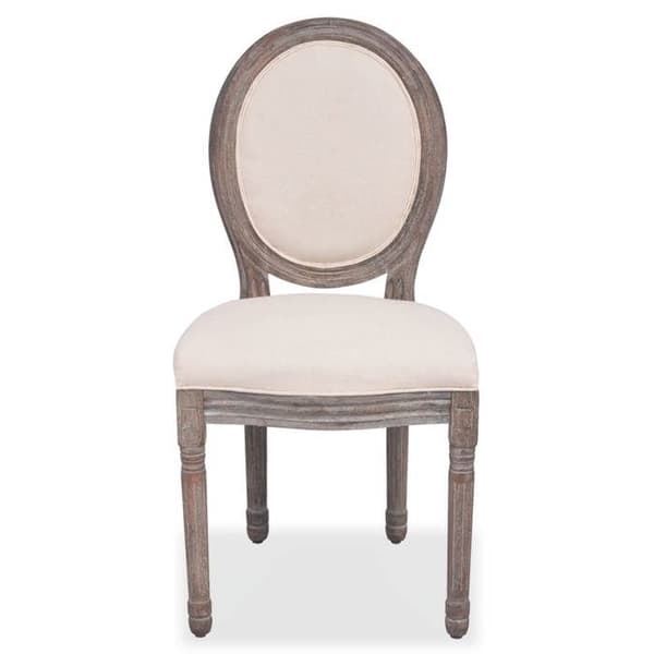 Maison Exclusive - Matstolar set om 6 i krämfärgad tyg Grädde