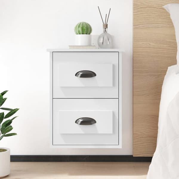 Maison Exclusive - Väggmonterad sängbord vit 41,5x36x53 cm Vit