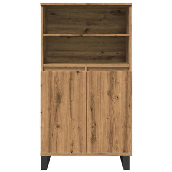 Maison Exclusive - Høj buffet i egetræ, håndlavet 60x36x110 cm, ingeniørtræ