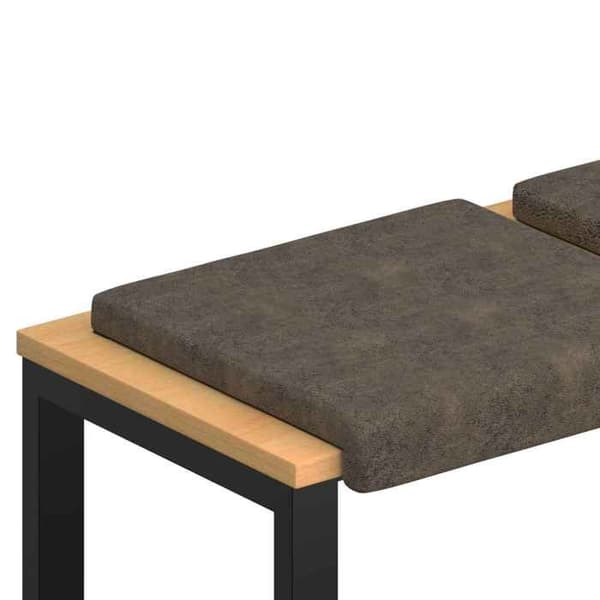 Maison Exclusive - Bänkdyna 2 st Syntetiskt mockatyg Mörkgrå